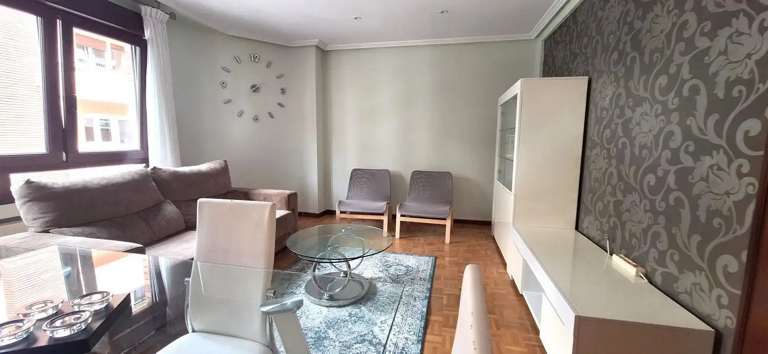 Living room of Flat for rent in Gijón   with Heating, Terrace and Swimming Pool