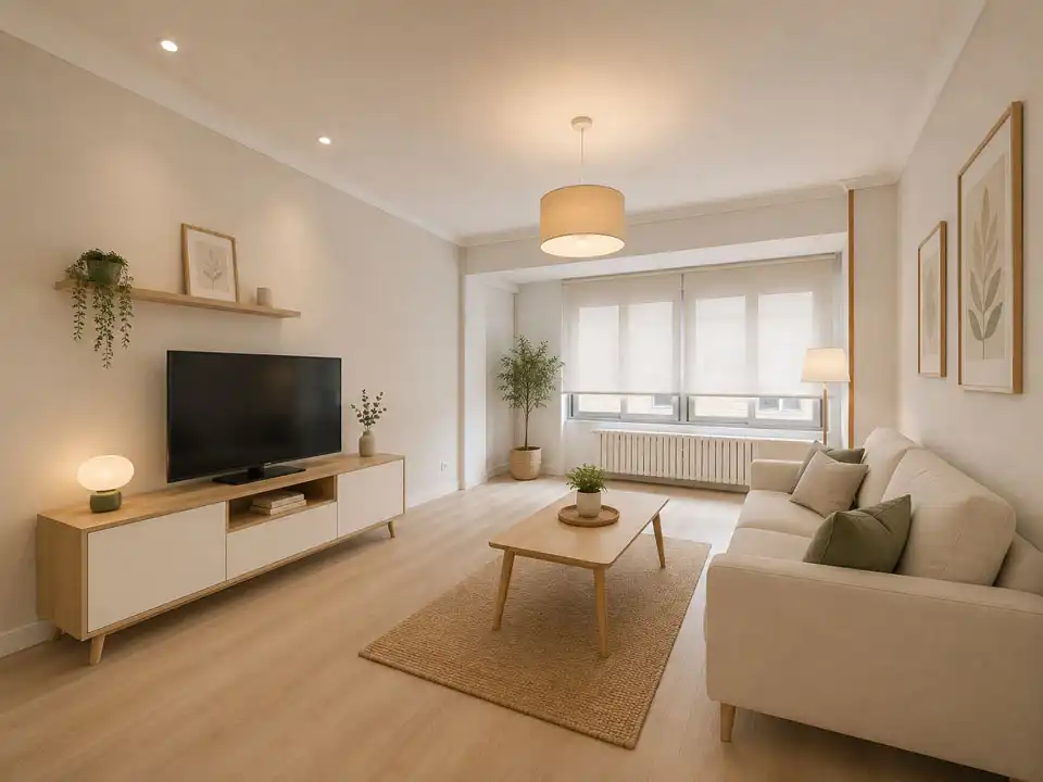 Sala de estar de Piso en venta en Vitoria - Gasteiz con Calefacción, Parquet y Terraza