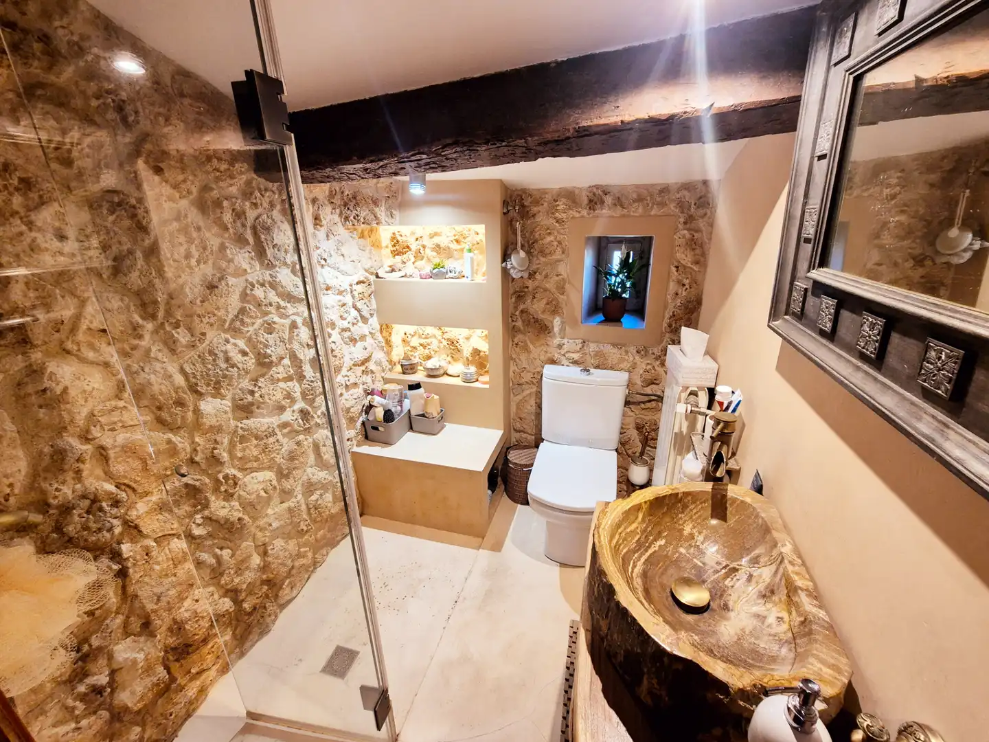 Baño de Finca rústica en venta en Santa Eulàlia de Ronçana con Aire acondicionado, Calefacción y Jardín privado