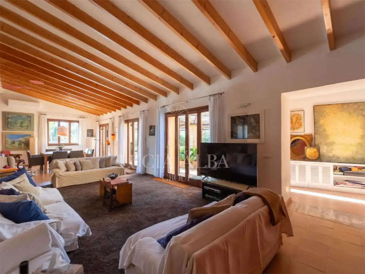 Living room of Flat for sale in Sencelles  with Private garden, Storage room and Swimming Pool