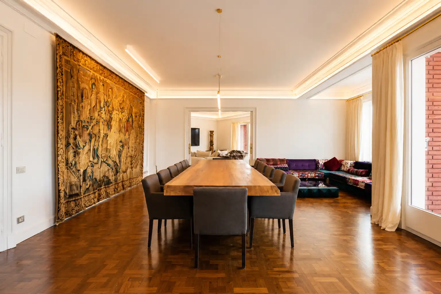 Comedor de Piso de alquiler en Barcelona con Aire acondicionado, Calefacción y Terraza
