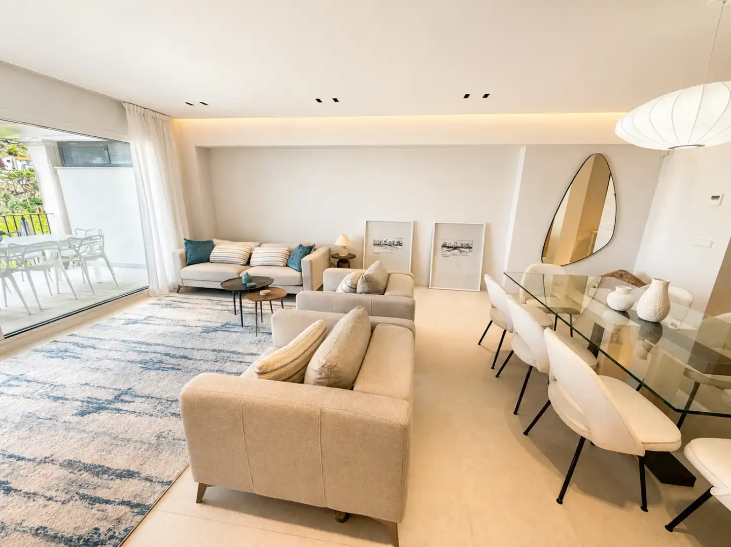 Wohnzimmer von Wohnung zur Miete in Andratx mit Privatgarten, Terrasse und Schwimmbad