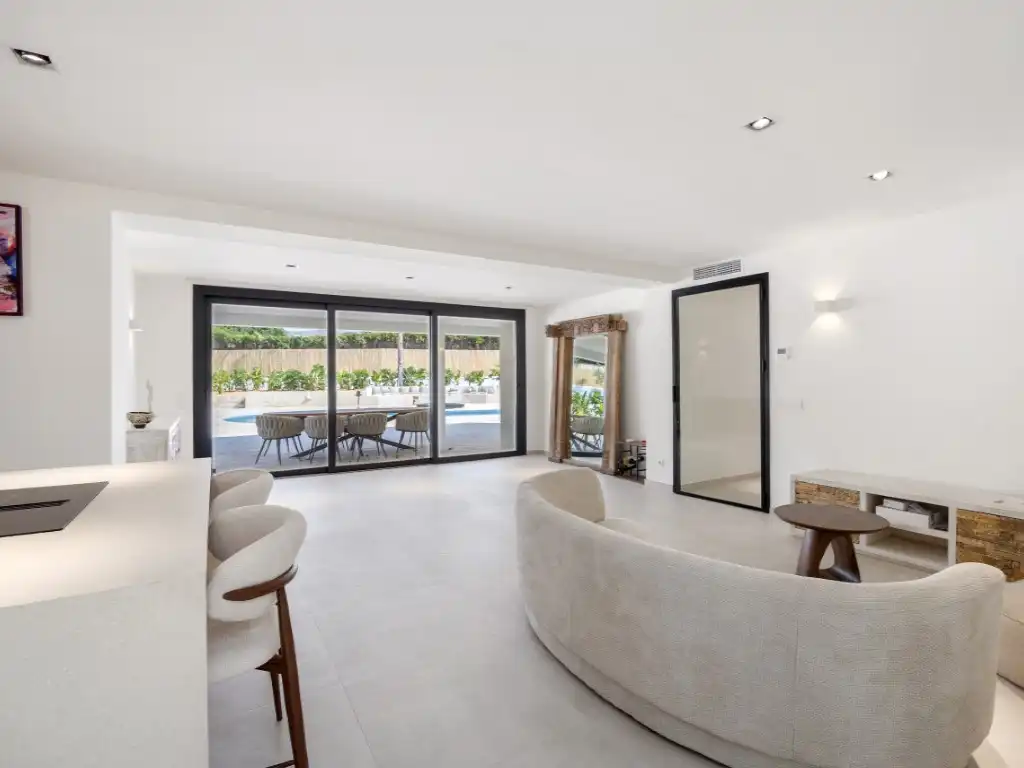 Sala d'estar de Casa o xalet en venda en Jávea / Xàbia amb Aire condicionat, Jardí privat i Terrassa