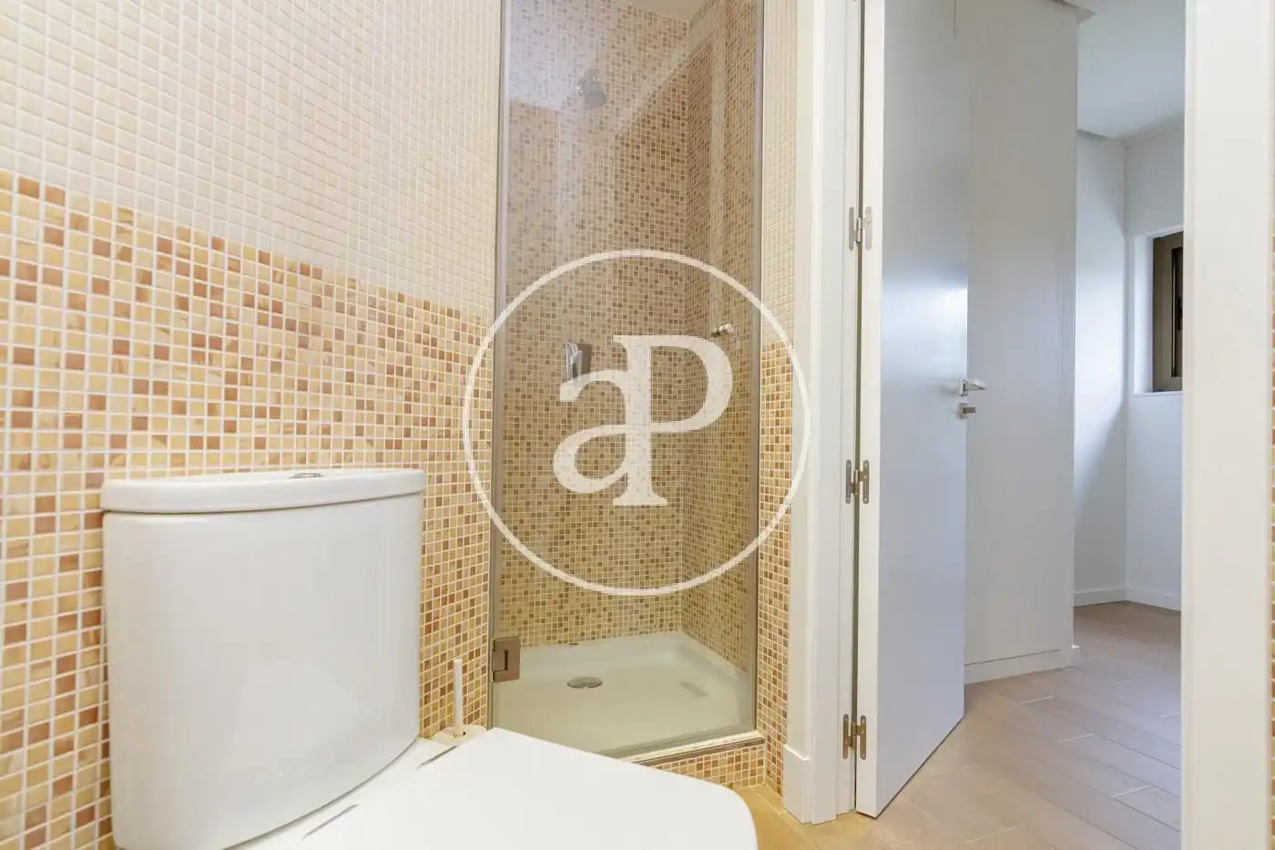 Baño de Piso de alquiler en Madrid con Aire acondicionado, Calefacción y Jardín privado