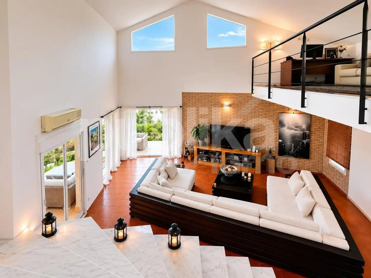 Sala de estar de Casa o chalet en venta en San Vicente del Raspeig / Sant Vicent del Raspeig con Aire acondicionado, Calefacción y Piscina