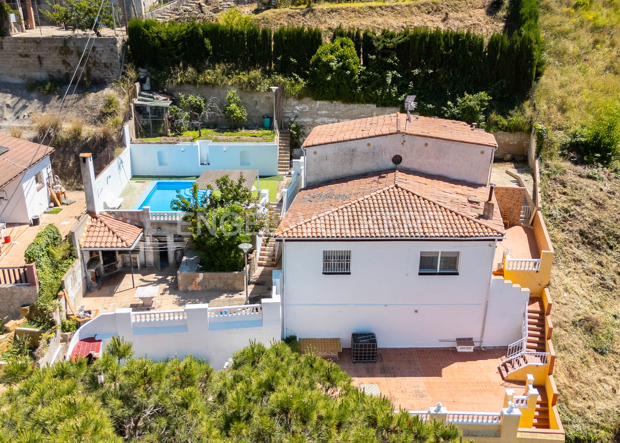 Exterior view of House or chalet for sale in Sant Cebrià de Vallalta  with Air Conditioner, Heating and Private garden