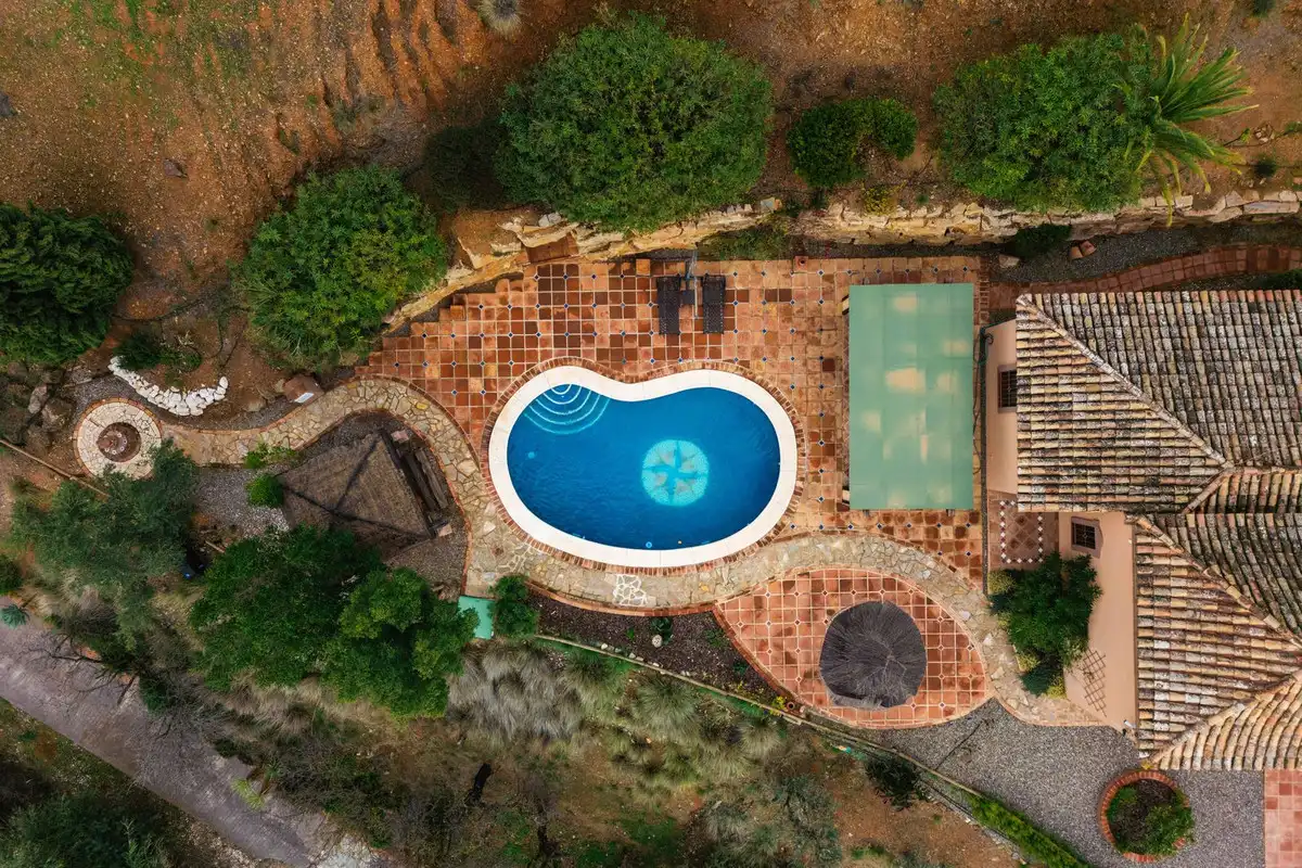 Swimming pool of Houses for sale in Monda  with Air Conditioner, Terrace and Storage room