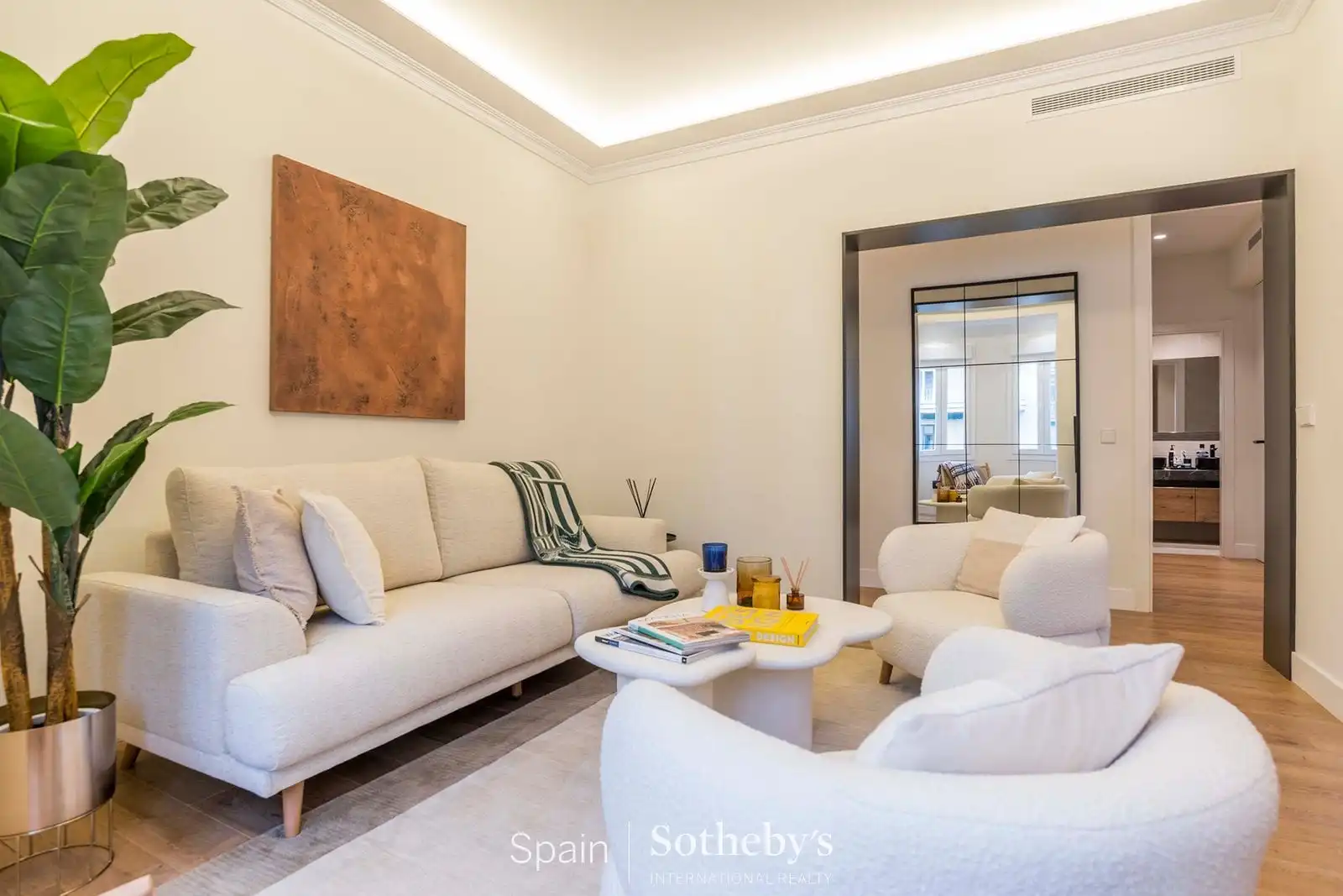 Sala de estar de Apartamento en venta en  Madrid Capital con Aire acondicionado, Calefacción y Terraza