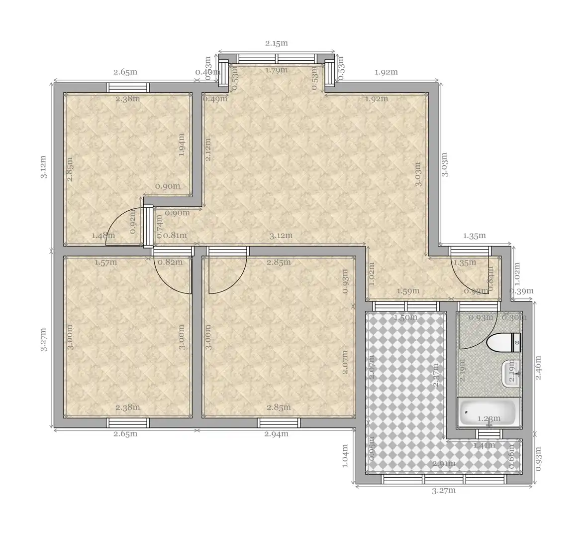 Flat for sale in Sevilla  with Air Conditioner and Heating