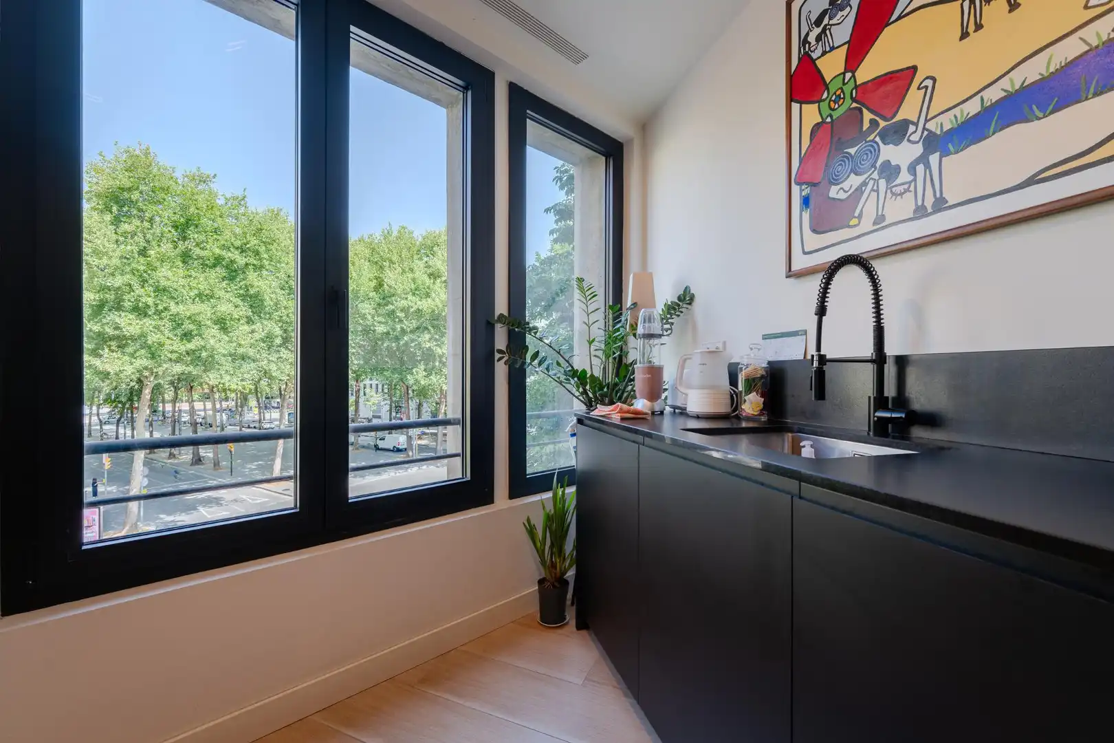 Kitchen of Flat for rent in Girona  with Air Conditioner and Heating