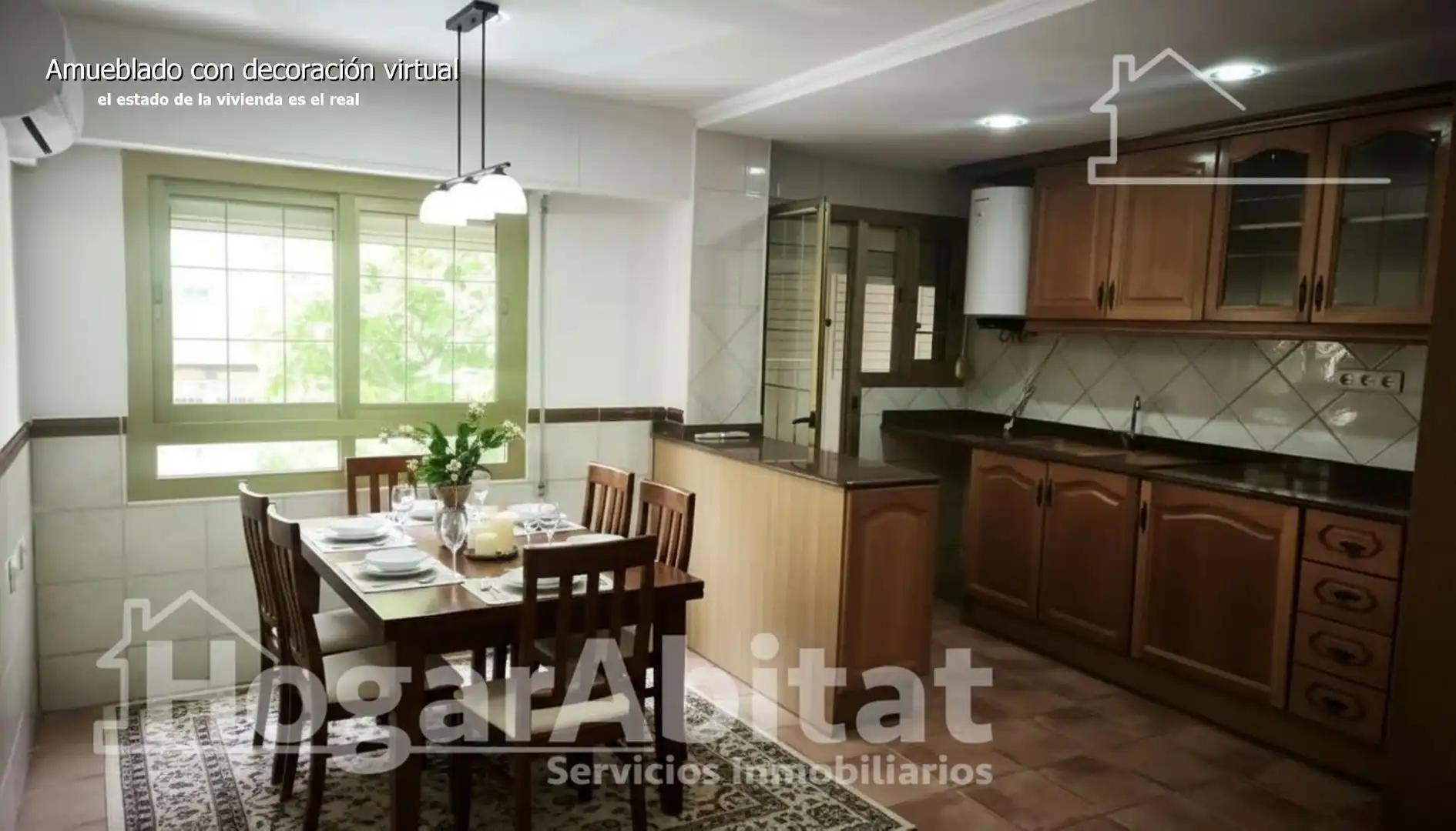 Kitchen of Flat for sale in Valencia  with Air Conditioner, Heating and Balcony