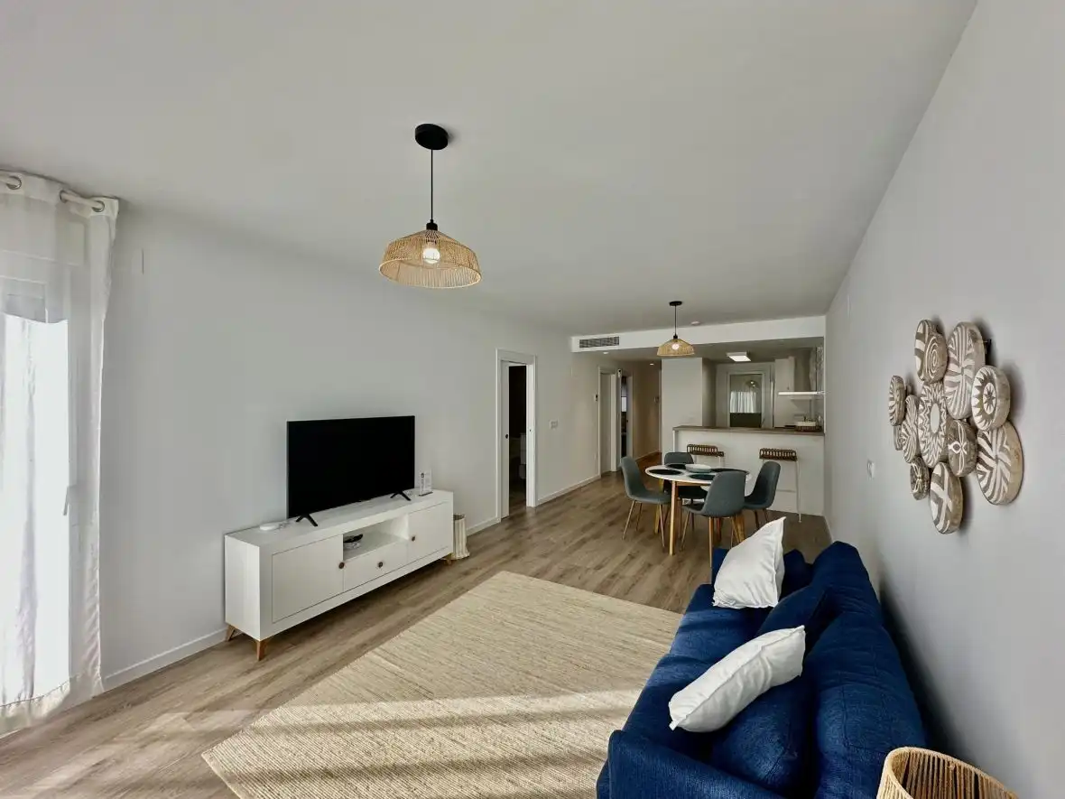 Wohnzimmer von Wohnungen zum Verkauf in Santa Pola mit Klimaanlage, Abstellraum und Schwimmbad