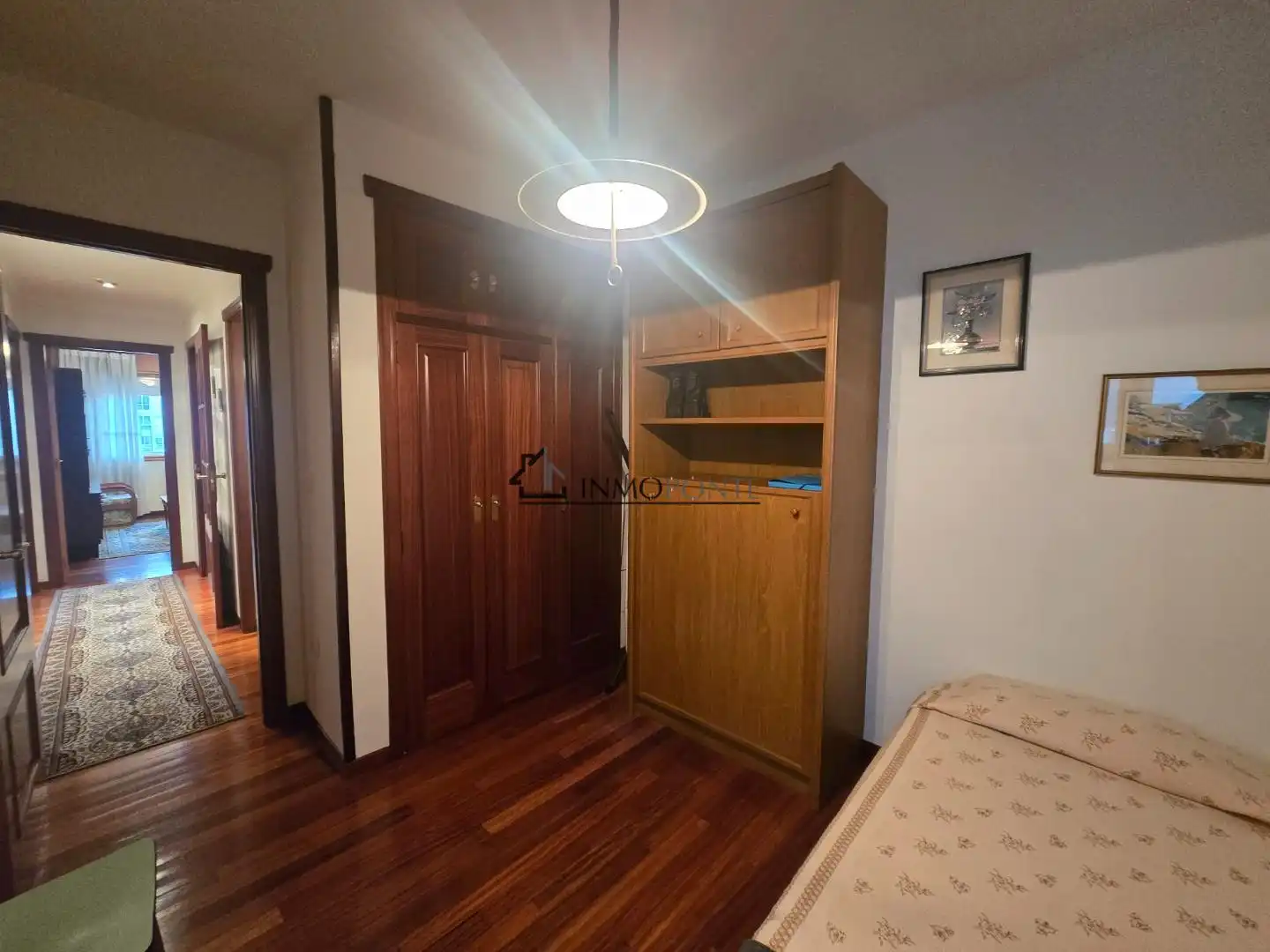 Bedroom of Flat for rent in Pontevedra Capital   with Heating, Oven and Washing machine