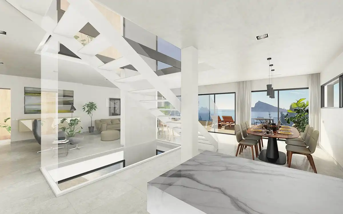 Sala de estar de Casa o chalet en venta en Altea con Aire acondicionado, Calefacción y Piscina