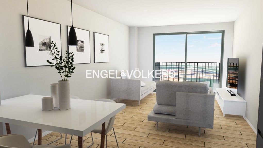 Sala de estar de Apartamento en venta en L'Hospitalet de Llobregat con Aire acondicionado, Calefacción y Balcón