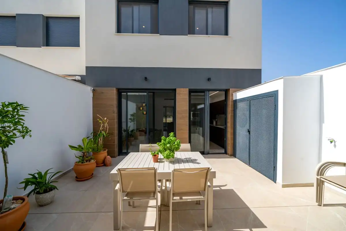 Terraza de Casa adosada en venta en Gata de Gorgos con Aire acondicionado, Calefacción y Jardín privado