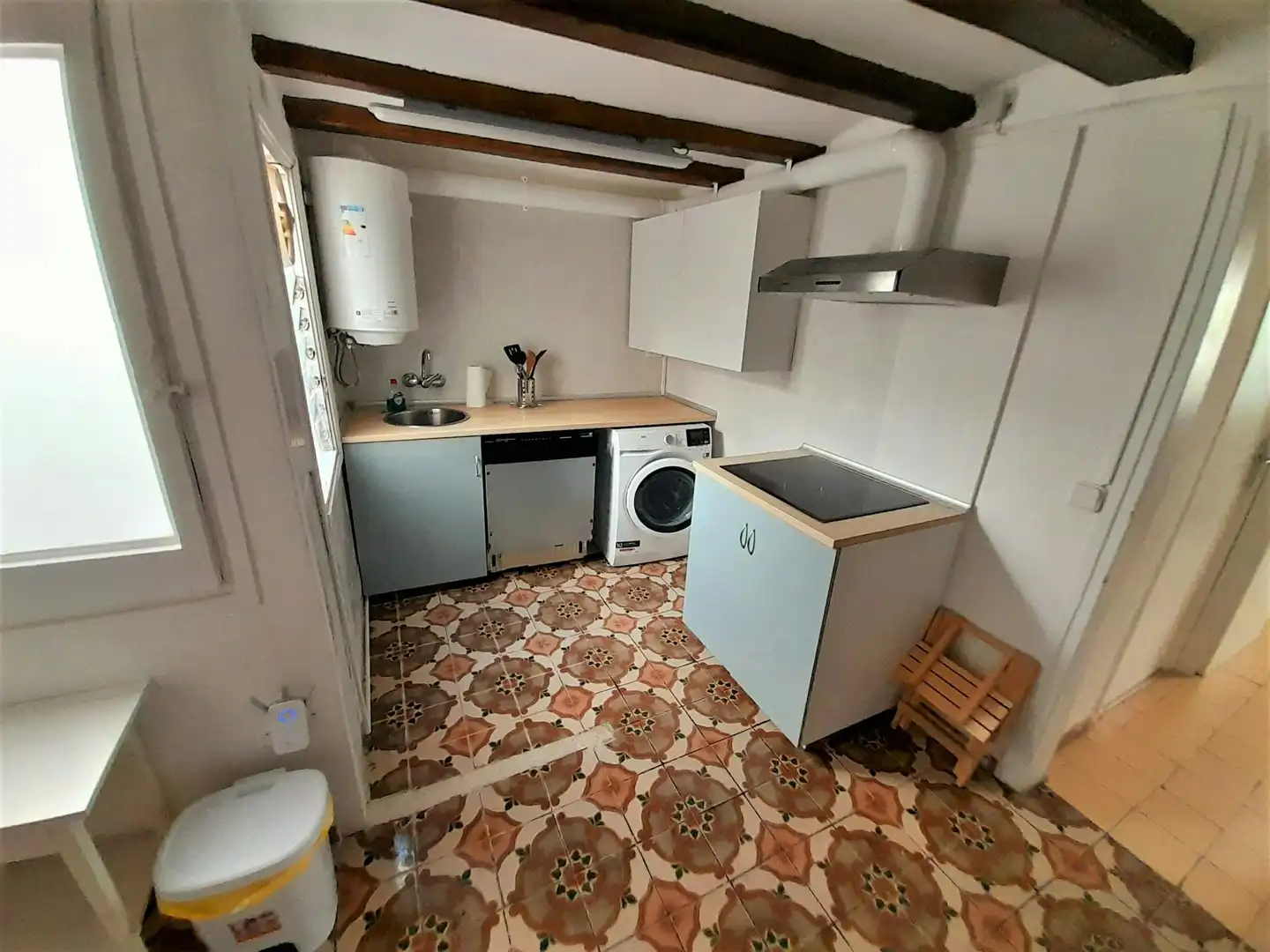 Küche von Wohnung zur Miete in Barcelona mit Klimaanlage, Heizung und Möbliert