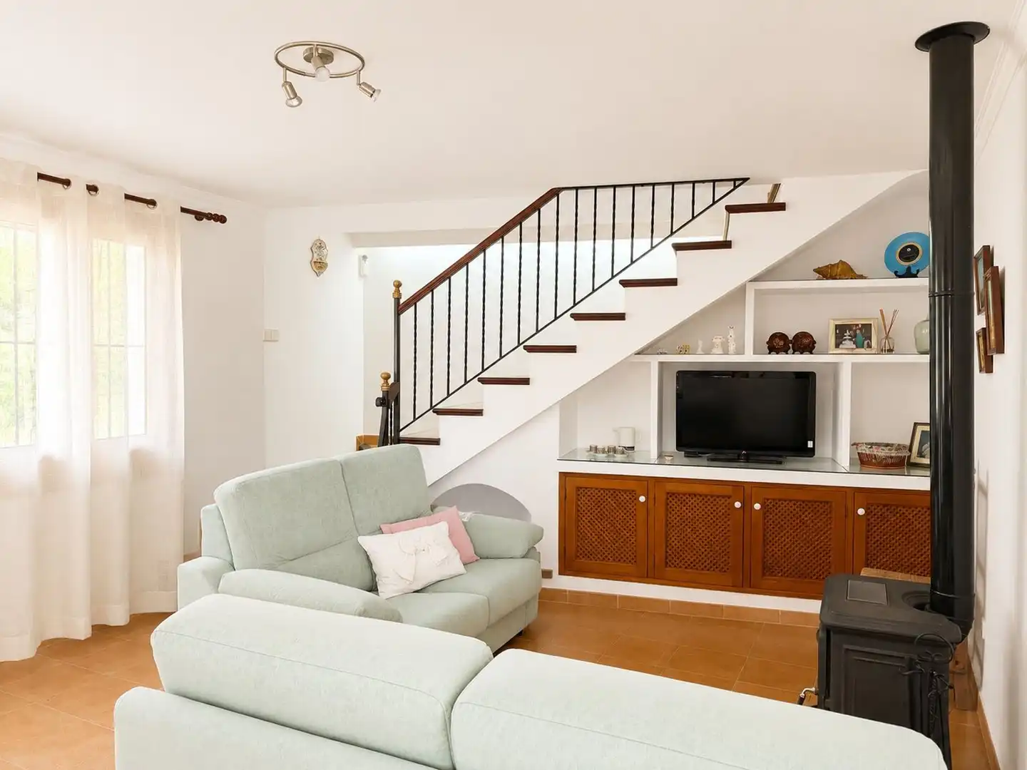 Sala de estar de Finca rústica en venta en Binissalem con Aire acondicionado, Calefacción y Jardín privado