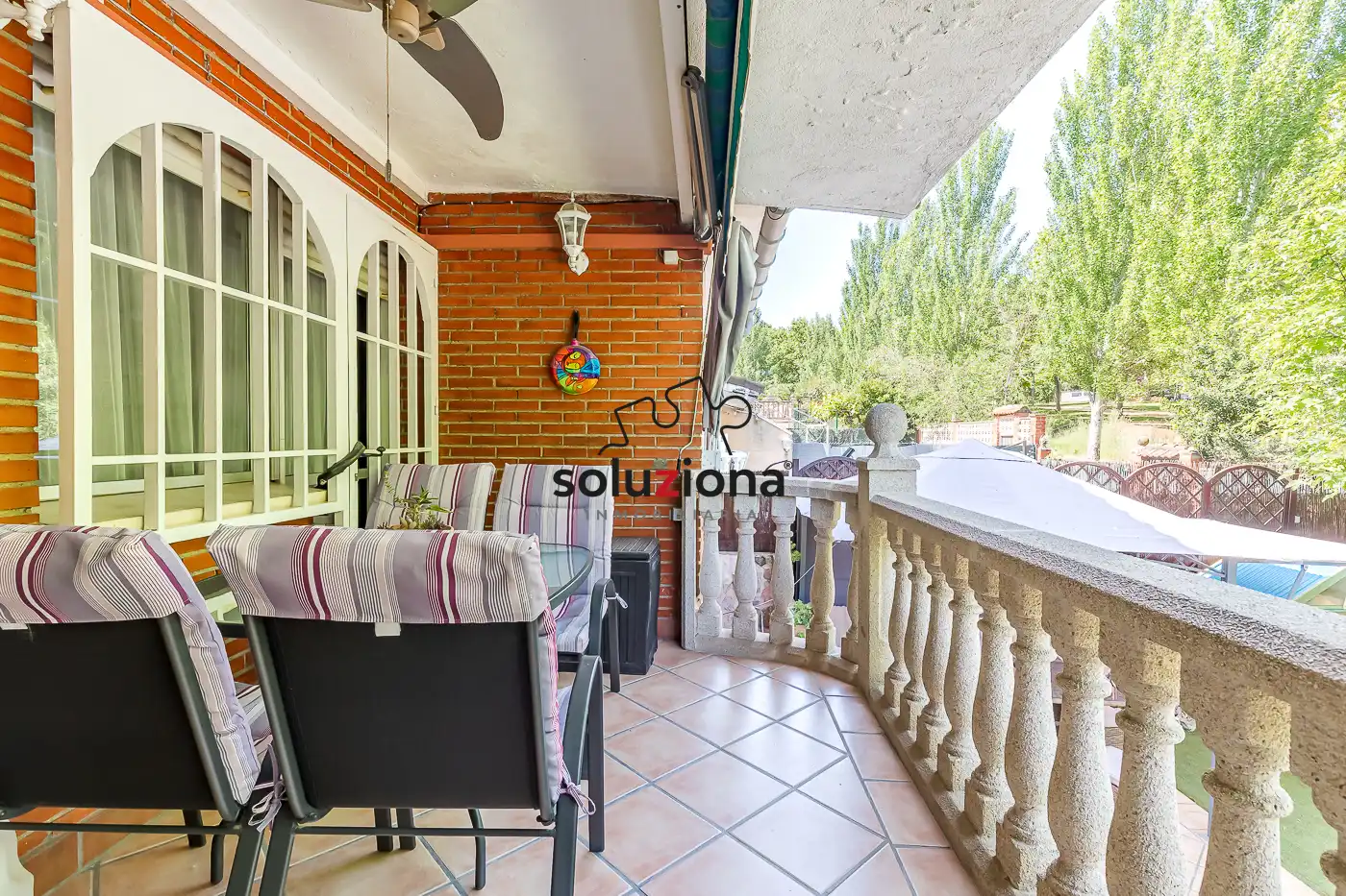 Terrassa de Casa adosada en venda en Getafe amb Aire condicionat, Calefacció i Jardí privat