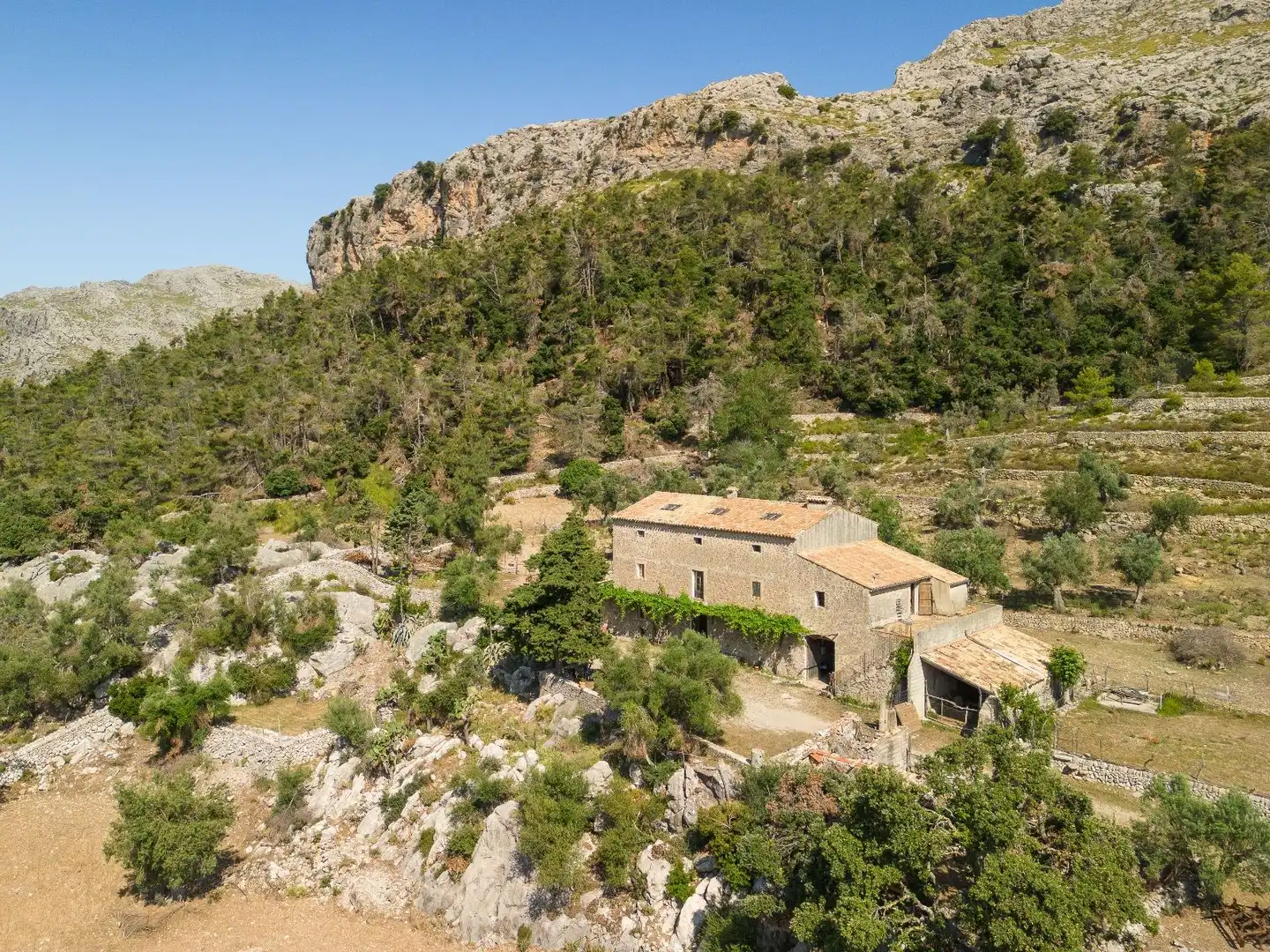 Vista exterior de Finca rústica en venta en Escorca con Jardín privado, Terraza y Trastero