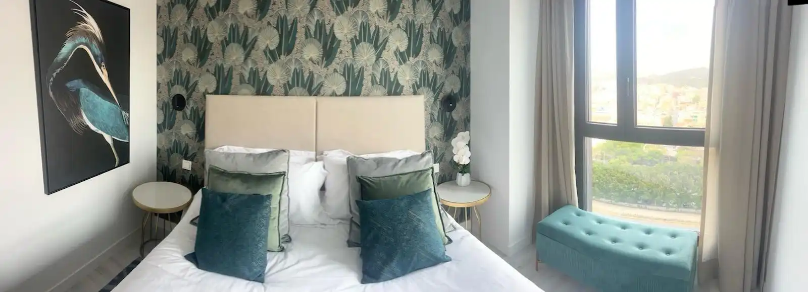 Habitación de Apartamento de alquiler en Málaga con Aire acondicionado, Amueblado y Piscina comunitaria