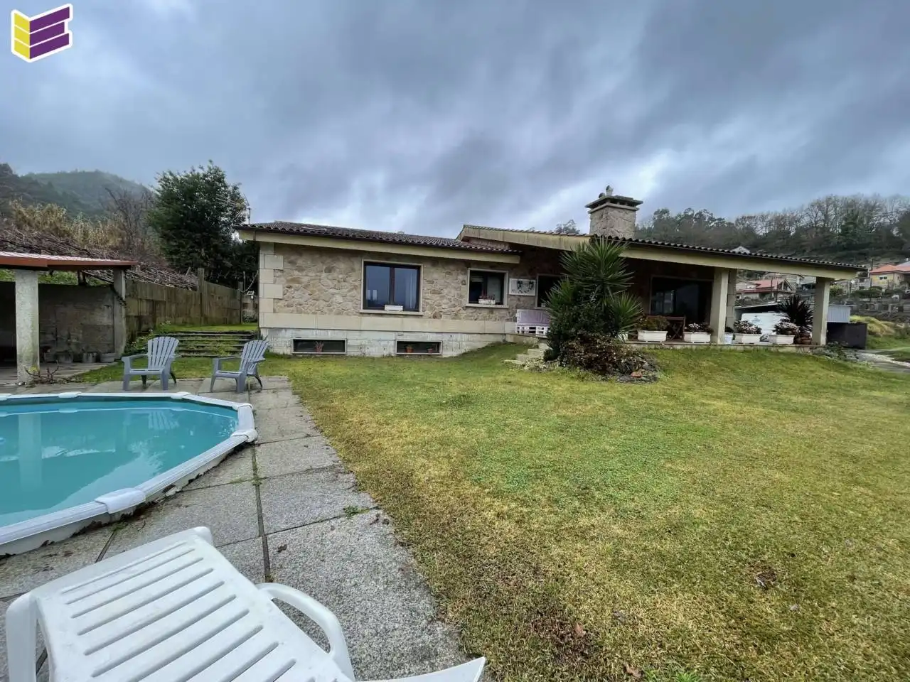 Vista exterior de Casa o chalet en venta en Salceda de Caselas con Calefacción, Terraza y Piscina