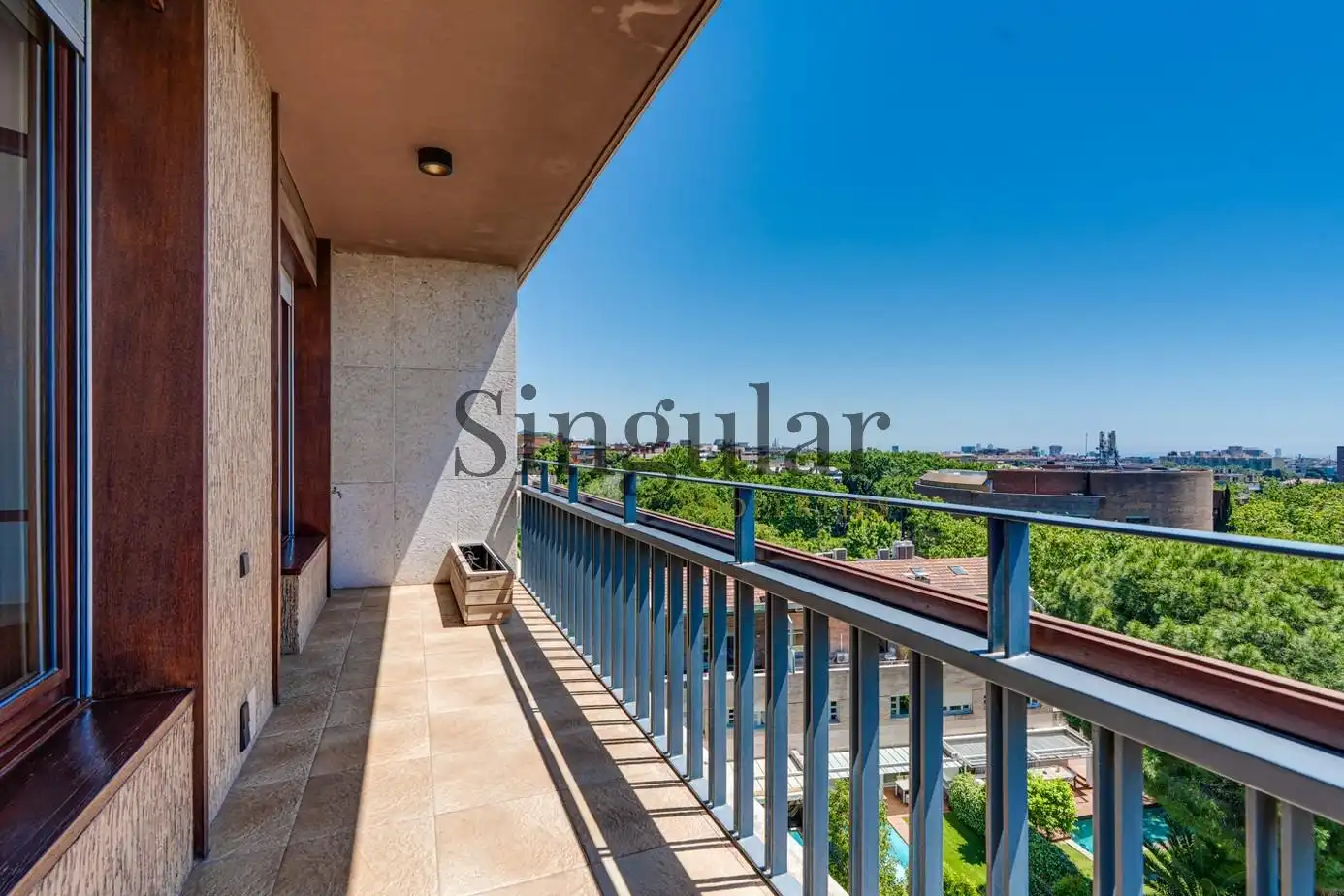 Balcony of Flat for rent in Barcelona  with Heating, Private garden and Terrace