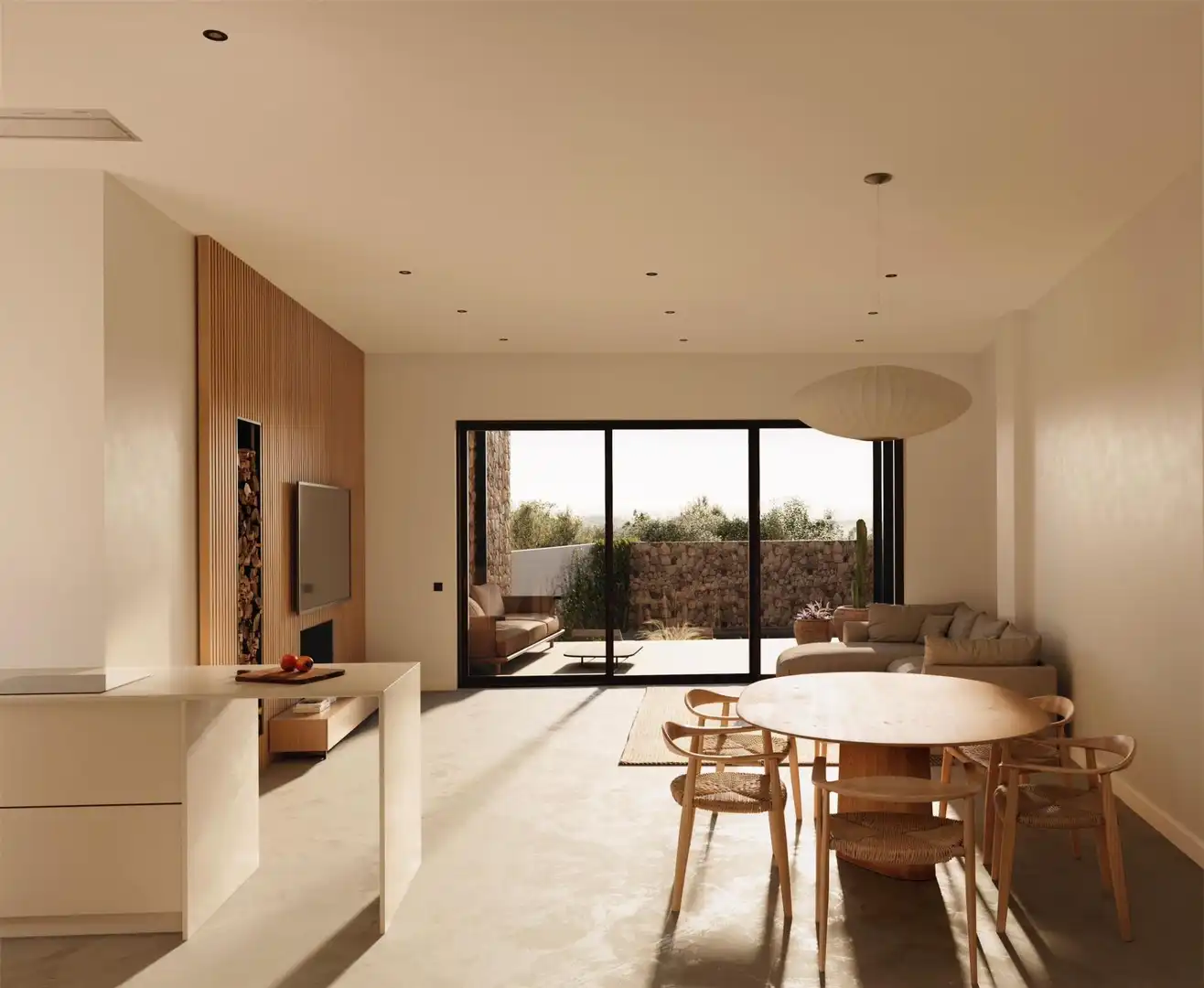 Sala de estar de Casa adosada en venta en Maria de la Salut con Aire acondicionado y Terraza