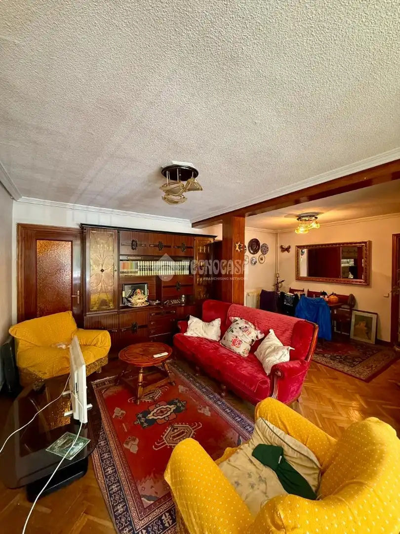 Living room of Flat for sale in Madrid  with Heating, Parquet flooring and Terrace