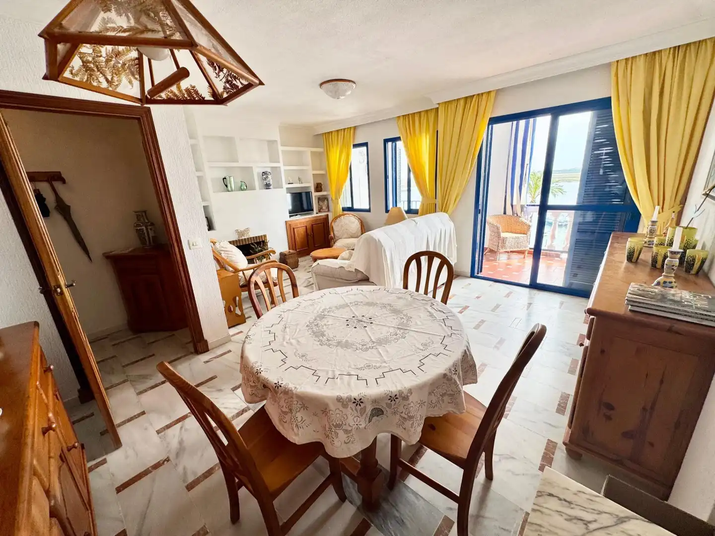 Dining room of Flat for sale in Punta Umbría  with Terrace, Furnished and Balcony