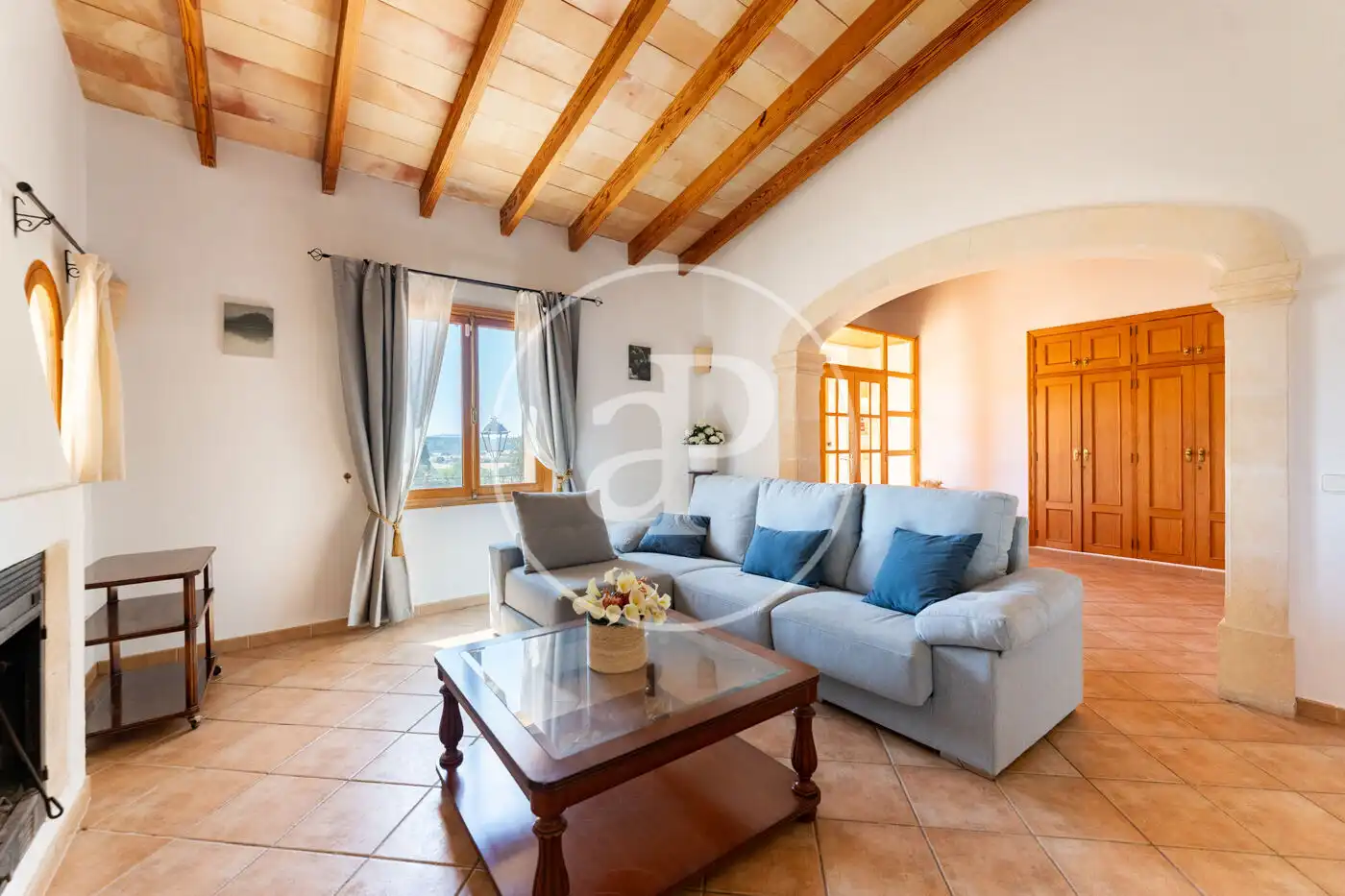 Living room of Houses for rent in Sencelles  with Air Conditioner, Heating and Private garden