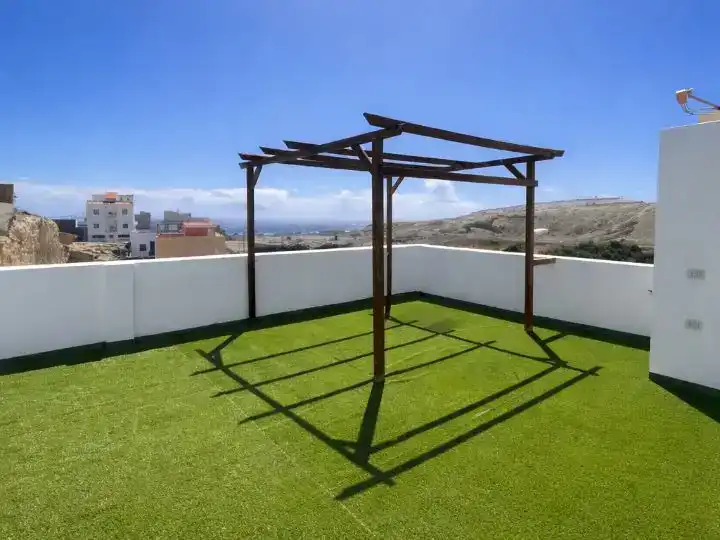 Terrasse von Haus oder Chalet zur Miete in Arico mit Klimaanlage, Privatgarten und Abstellraum