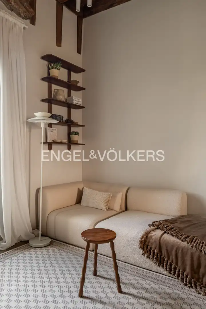 Sala de estar de Ático en venta en Barcelona con Aire acondicionado, Calefacción y Parquet