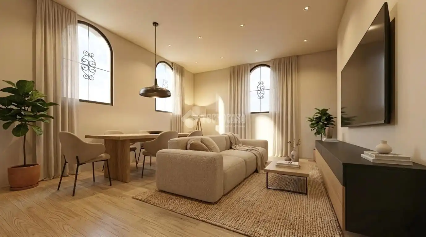 Sala de estar de Casa adosada en venta en Sant Adrià de Besòs con Aire acondicionado, Calefacción y Terraza
