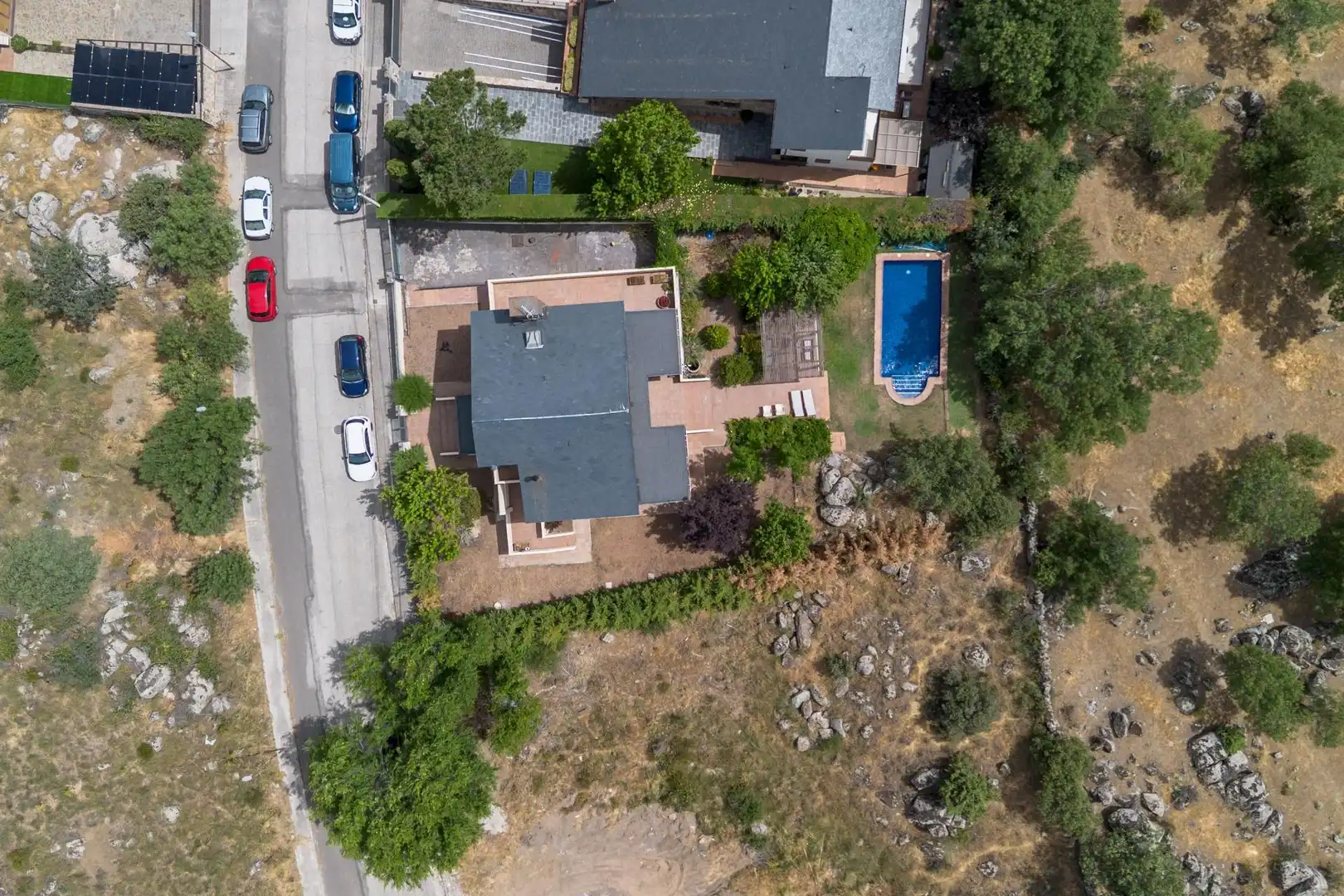 Vista exterior de Casa o chalet en venta en El Boalo - Cerceda – Mataelpino con Calefacción, Terraza y Piscina