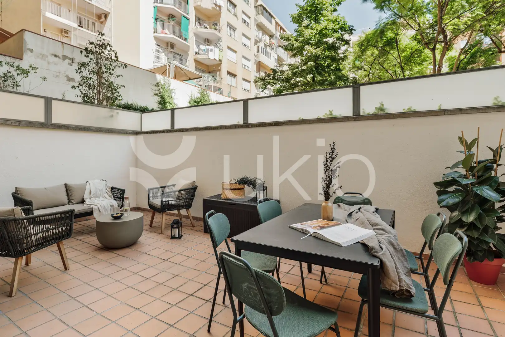 Terrasse von Wohnungen zur Miete in Barcelona mit Klimaanlage, Heizung und Terrasse
