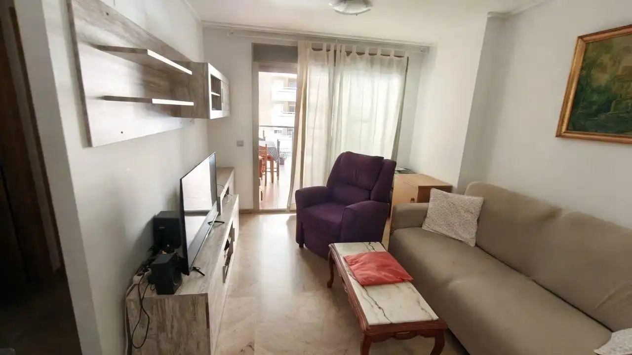 Sala d'estar de Apartament en venda en Oropesa del Mar / Orpesa amb Aire condicionat, Moblat i Balcó