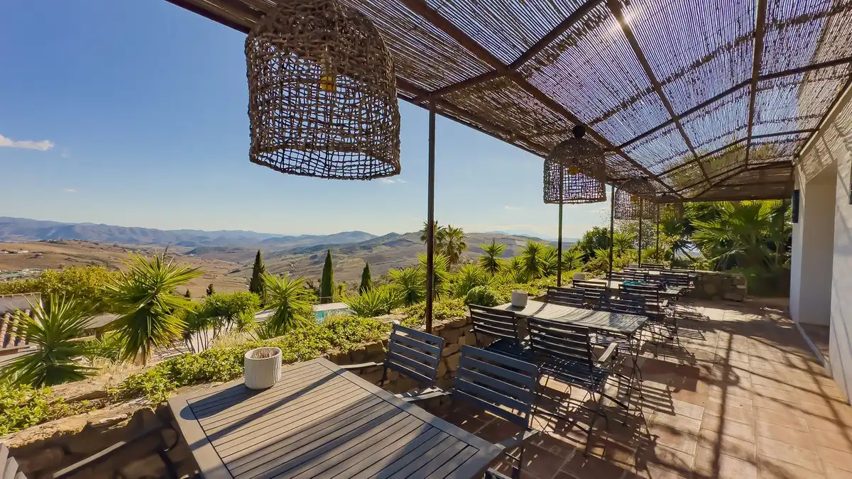 Terrassa de Finca rústica en venda en Villanueva de la Concepción amb Aire condicionat, Jardí privat i Terrassa