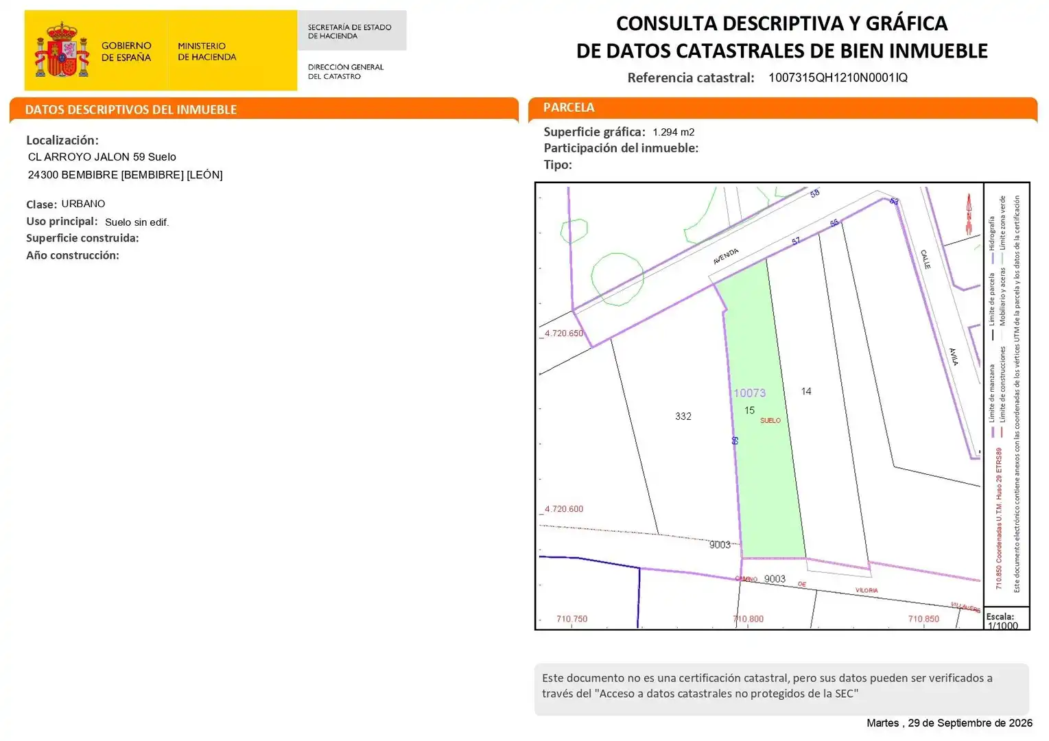 Terreny residencial en venda a Castropodame