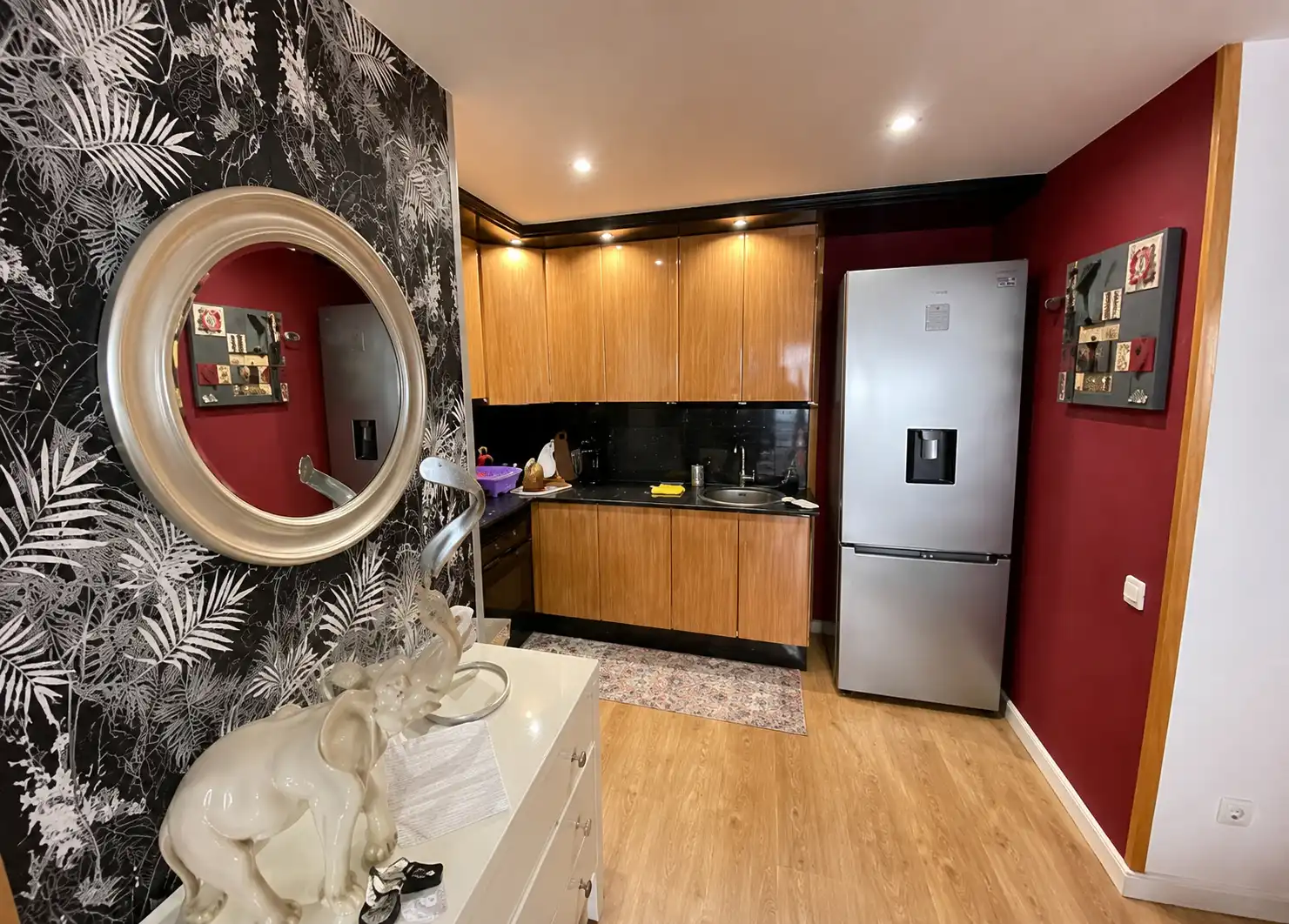 Cocina de Piso de alquiler en Barcelona con Aire acondicionado, Calefacción y Parquet