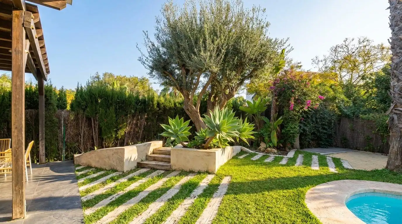 Jardín de Casa adosada en venta en Alicante / Alacant con Aire acondicionado, Jardín privado y Terraza