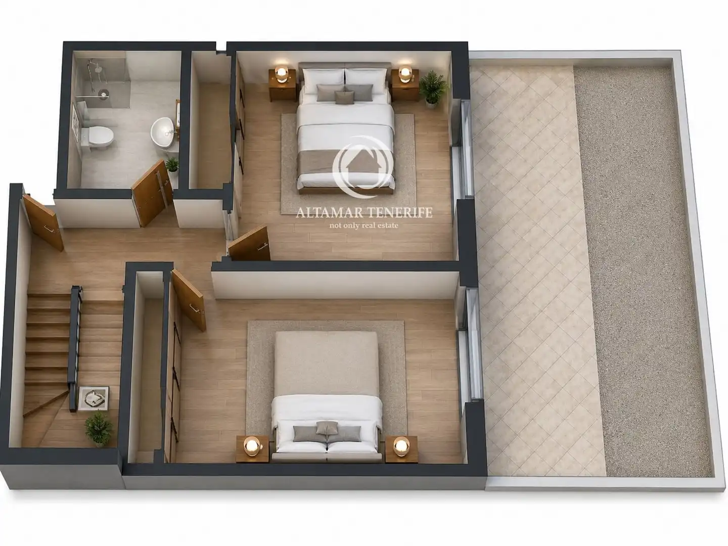 Habitación de Apartamento en venta en Arona con Jardín privado, Terraza y Piscina