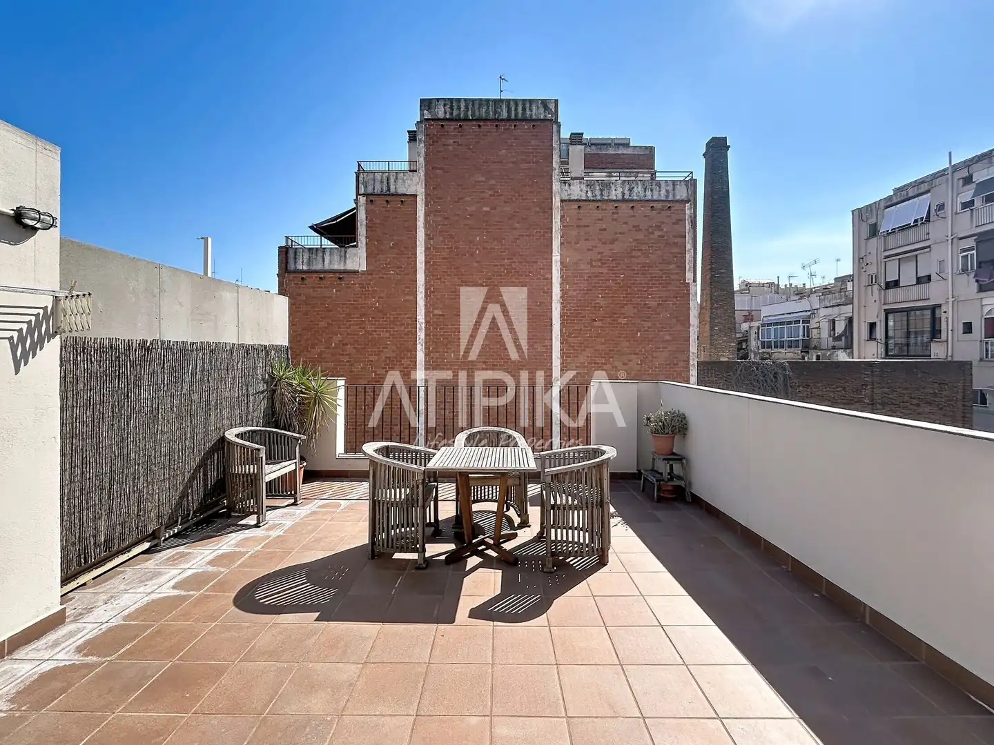 Terrace of Attic for rent in Barcelona  with Air Conditioner, Parquet flooring and Terrace