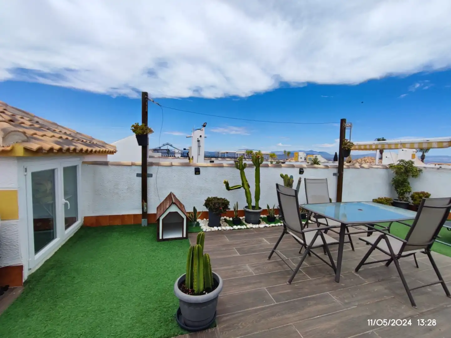Terrasse von Dachboden zur Miete in Santa Pola mit Klimaanlage, Heizung und Terrasse