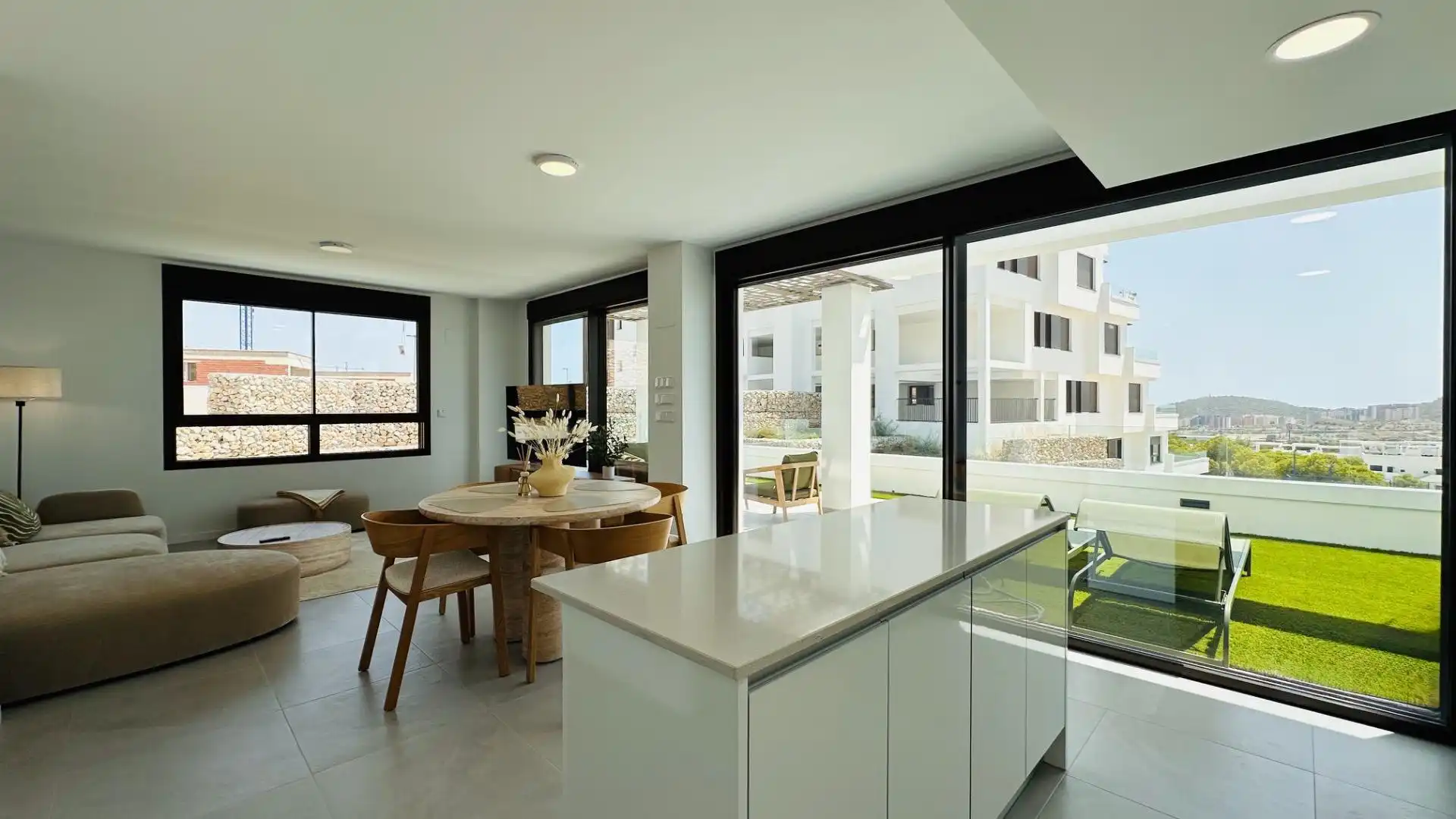Kitchen of Apartments for rent in Finestrat  with Air Conditioner, Heating and Private garden