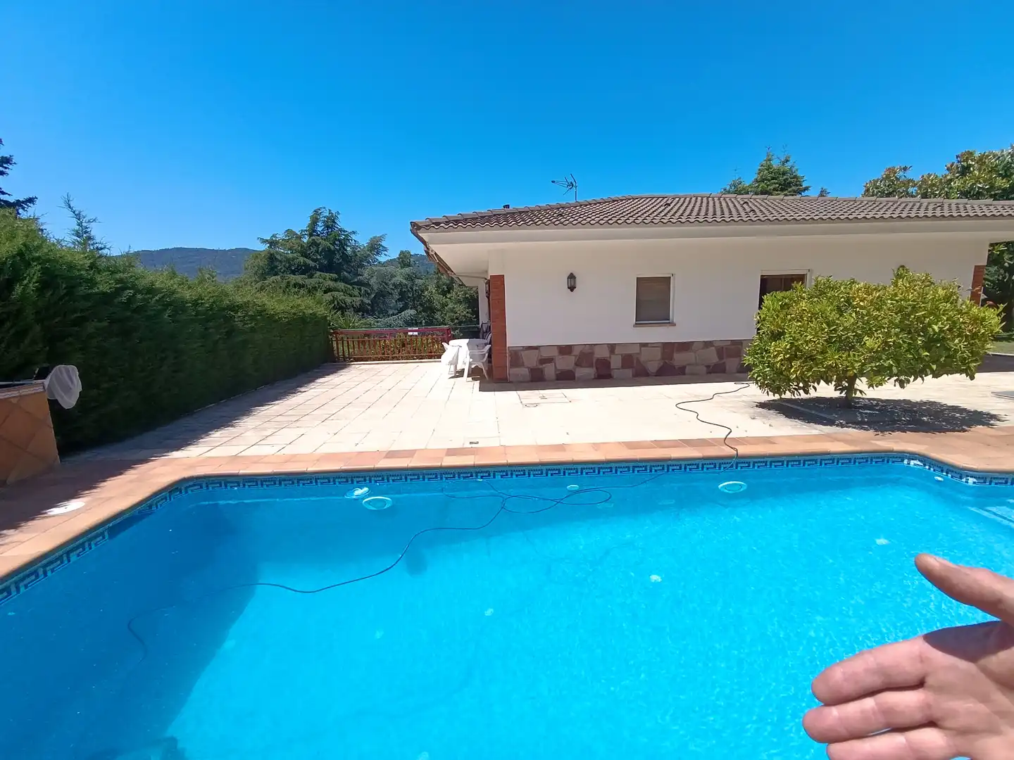 Piscina de Casa o xalet en venda en Caldes de Montbui amb Aire condicionat, Calefacció i Jardí privat