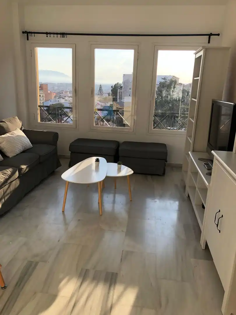 Sala d'estar de Pis en venda en Málaga amb Terrassa i Moblat