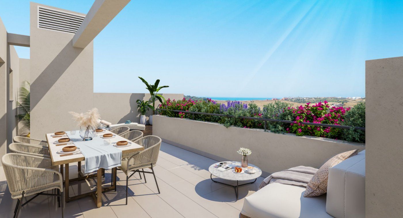 Terrace of Flat for sale in Estepona  with Air Conditioner, Heating and Private garden