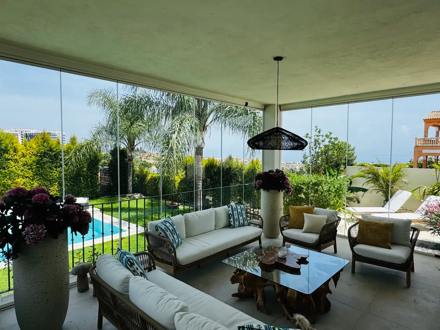 Terraza de Casa o chalet en venta en Marbella con Aire acondicionado, Calefacción y Jardín privado