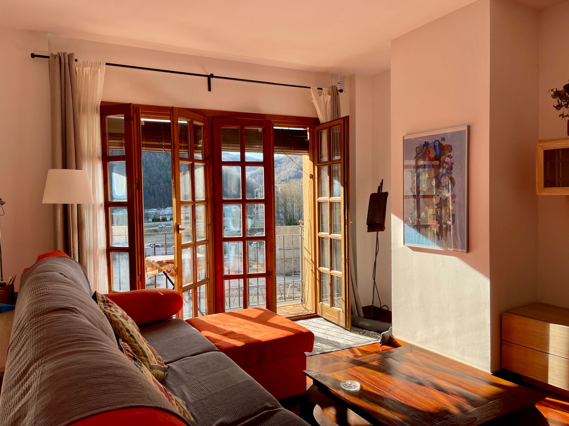 Living room of Flat for sale in Camprodon  with Heating, Furnished and Balcony